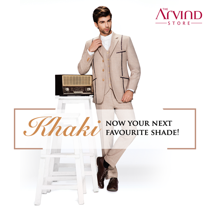 Bored of the blacks and greys for the meeting? Try a Khaki suit, Look dapper without much effort #StyleTipsByArvind