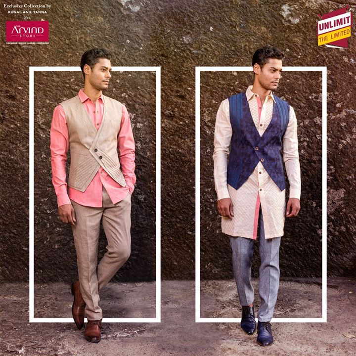 Challenge the conventions of a regular waistcoat with a Textured Linen or a Denim Jacquard waistcoat. Pick your favourite look from an exclusive designer collection at http://bit.ly/1XAKhn6  #UnlimitTheLimited