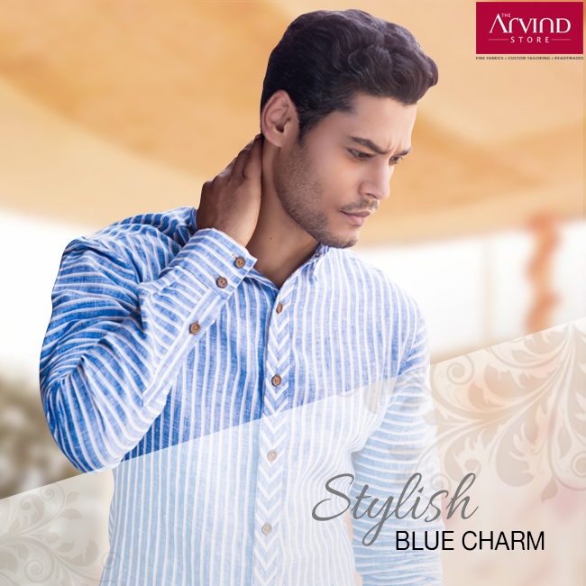 This cool blue shirt will give your look a classy appeal. Wear it to a wedding and take the spotlight!
To discover more wedding fashion, locate The Arvind Store near you.
http://bit.ly/TAS_Locator