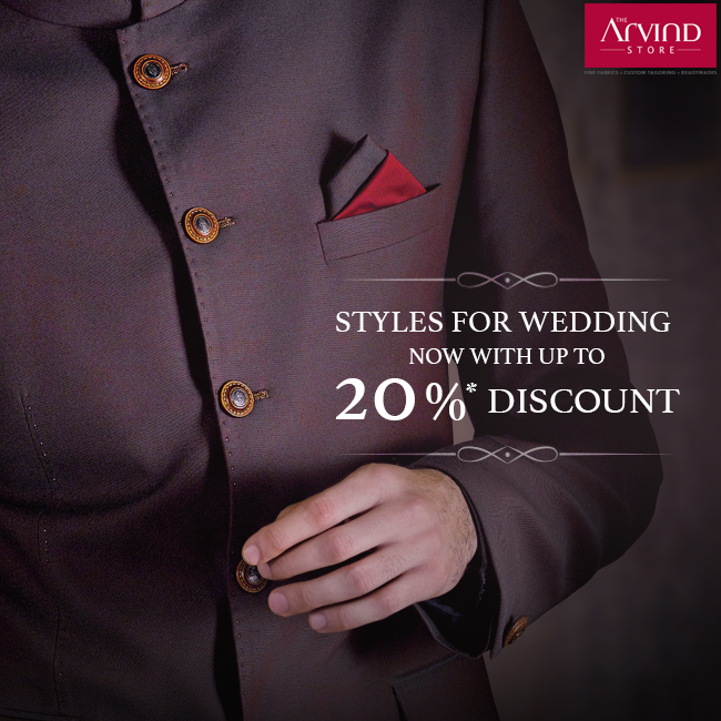 Weddings merit an attire that’s specially crafted for the occasion. We have just that, available now at discounts up to 20%.
Click here to avail your coupon: http://bit.ly/DownloadCoupon