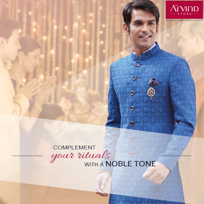 Performing the Ganesh Puja is an honour and one of the most blissful moments of the festival. Add to the occasion with a Kurta that’s truly noble. 
Enhance your festive wardrobe with The Arvind Store. 
Click Here: http://bit.ly/TAS_Locator