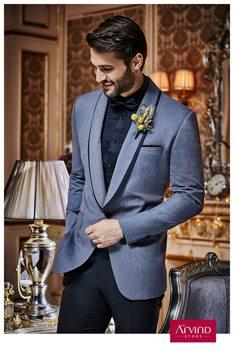 Reflect the true essence of your celebration by donning this grey tuxedo suit. Book an appointment today at http://bit.ly/TASBookAnAppointment