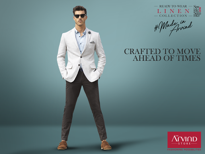 Discover expert craftsmanship suited for your summer wardrobe. Stay breezy with this impeccable casual linen blazer and pair it with a comfortable tencel shirt. Explore here: bit.ly/TASStoreLocator #SpringSummer18