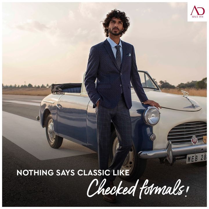 The broken stripe navy blazer, the light blue check shirt blending with the shadow grey plaid trousers. Dressing for success is a pattern.
.
.
.
#ADfashion #ArvindFashion #TheArvindStore #Menswear #MensFashion #Fashion #style #comfortable #classicmenswear #texturedfabrics #sleek #trousers #tailoredsuit #patterns #stretchable #checkedformals #brightcolours #smartcasual #dressforsuccess #StayStylish