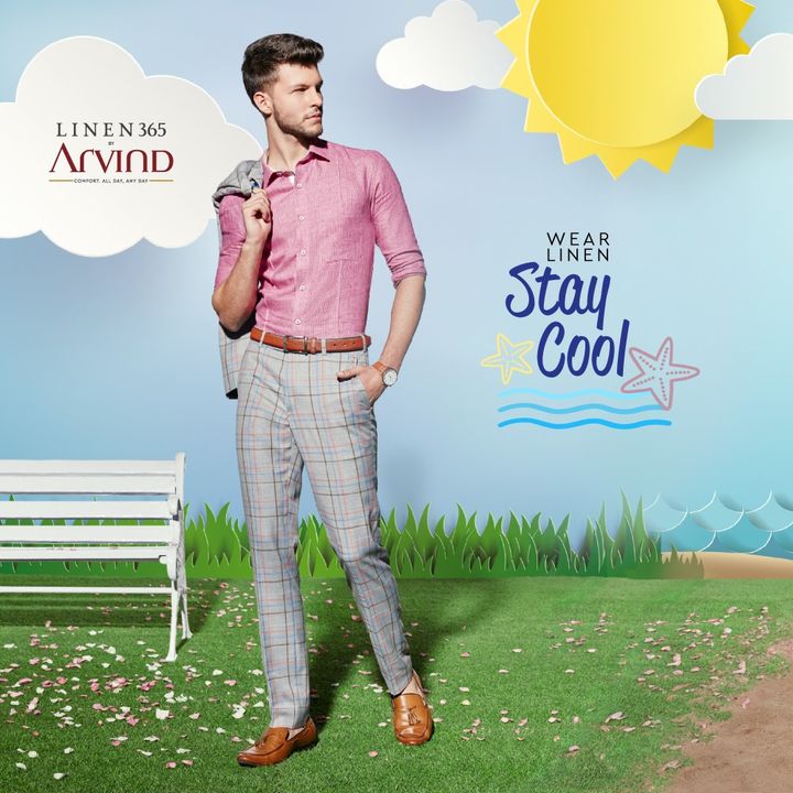 Looks Cool. Keeps Cool. #Linen365  

#Arvind #Linen 
#Fashion #Style #StyleUpNow