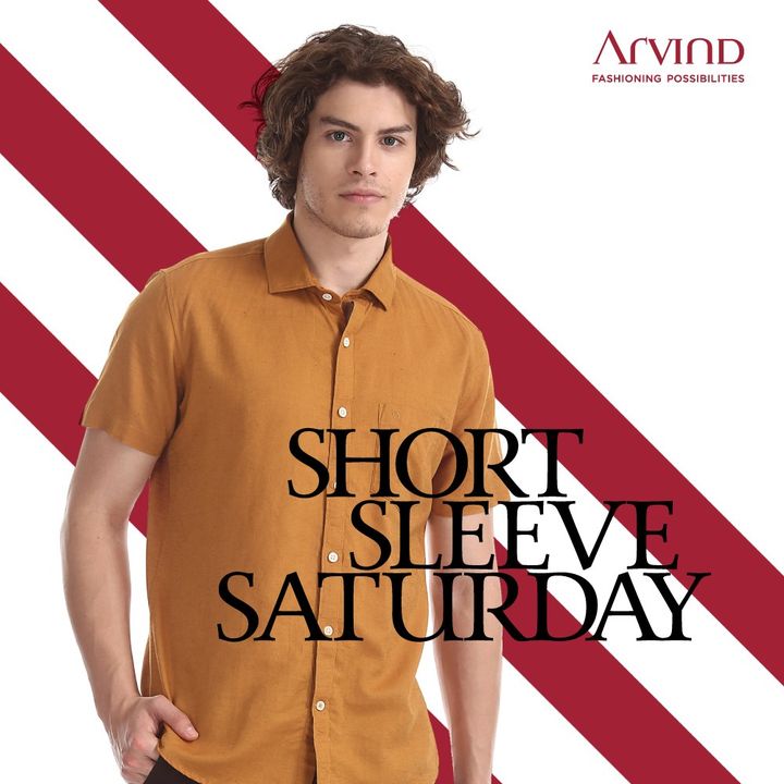 Keep it simple & stylish this #ShortSleeveSaturday 

#Arvind #Menswear 
#Shirts #Style #WeekendVibes