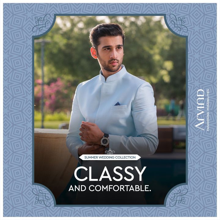 The Summer Wedding Collection has luxurious fabrics that are soft, breathable & stylish. 

Please take all the precautions. Stay safe & celebrate.

#Arvind #Summer #WeddingCollection #Fashion 
#Style #StyleUpNow #FashioningPossibilities
