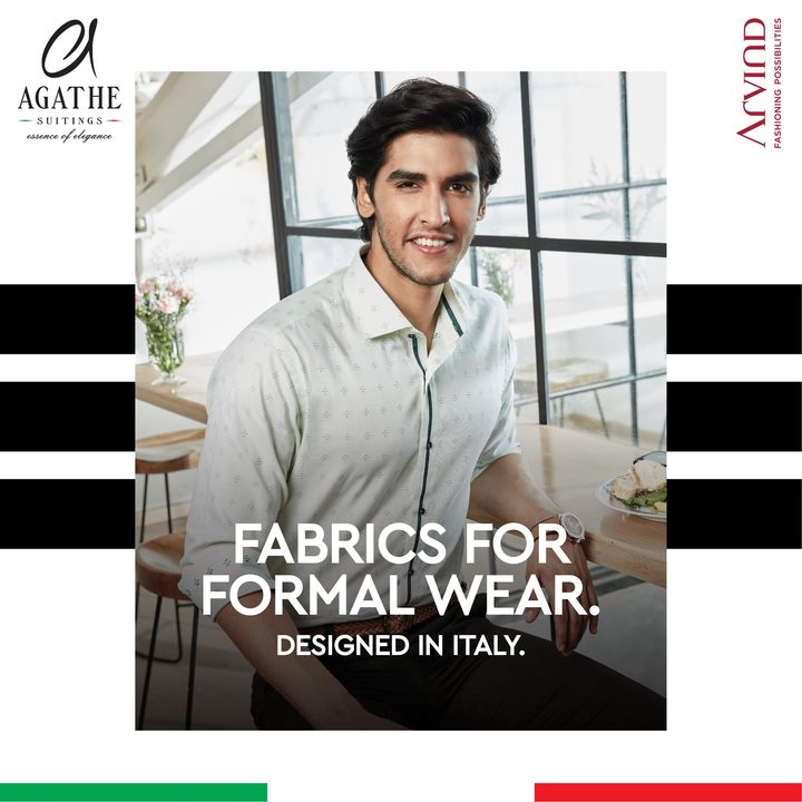 Get back to formals in style with the #Agathe collection from Arvind. 

#Arvind #Menswear #Fabrics 
#Suave #Style #StyleUpNow 
#Formals #Fashion #MondayMode 
#Dapper #FashioningPossibilities