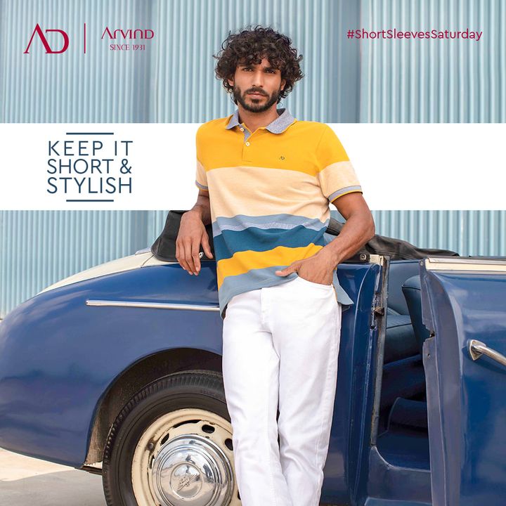 Keep it short and stylish with the AD by Arvind range of polo shirts! 

#ADbyArvind #FashioningPossibilities #ShortSleevesSaturday #Saturday #ReadyToWear #Menswear #StayStylish #PoloTshirt #ClassicCasual