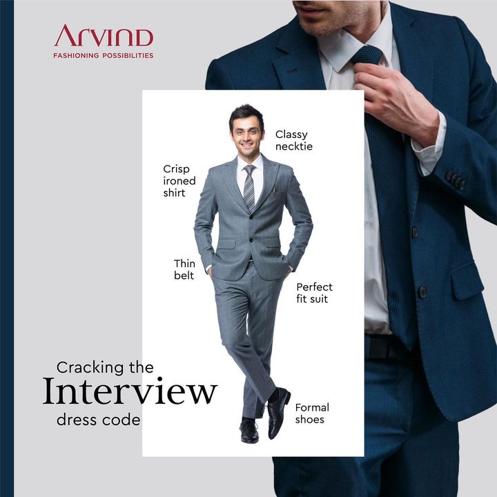 There's no denying that it can be difficult to assemble an interview ensemble. But taking the time to thoughtfully pick out your interview attire is an essential pre-interview task. 

After all, first impression is the key. Make sure you get it right and crack it with your best look!
.
.
.
.
.
.
.
.
.
.
.
.
.
 #Arvind #FashioningPossibilities #MensWear
#formalwear #fashion #formal #officewear #mensfashion #discount #menswear #formalclothes #casualwear #interviewdresscode #ootd #instafashion #sale #fashionblogger #onlineshopping #firmals #suit #instagood #shirts #formalcollection #clothing #officewear  #trending #menstyle #suits #instagram #arvindcollection #fashionstyle