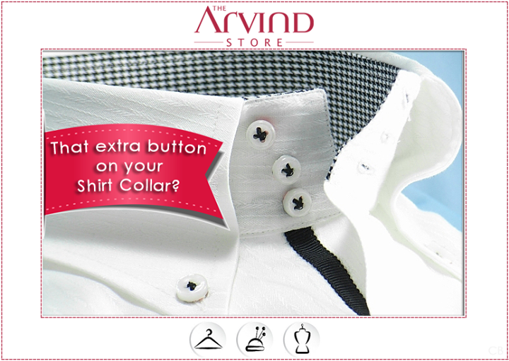 An extra 3rd button on your Shirt collar? That's what #Custom made is all about!

#Customization #TheArvindStore #MensFashion