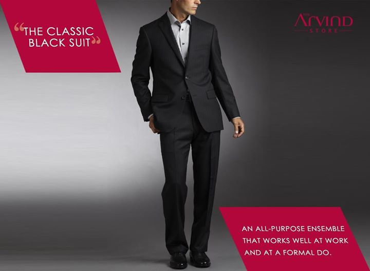 The classic black suit- a #Fashion statement that never goes wrong!