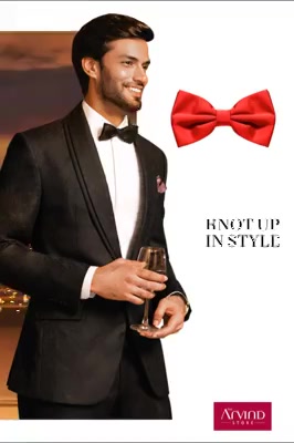 When it comes to confidence and sophistication, a man’s bow tie radiates both. 
Pro tip: Any of these bow ties can complement the Black Jacquard Tuxedo from our latest AW’17 collection.