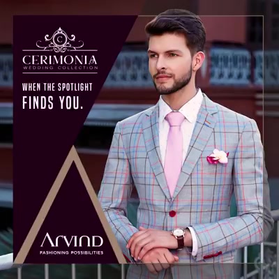 Sway this wedding season with our premium poly viscose suits from the Cerimonia Collection! #ArvindForWeddings #TheArvindStore #ArvindFashioningPossibilities