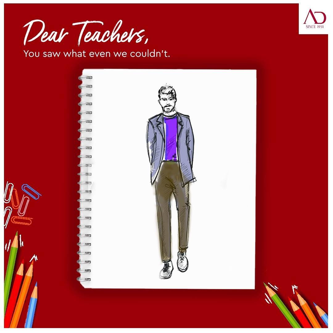 Thank you teacher's for shaping and teaching us to the best versions of ourselves. Thank you for always having our back. Happy Teacher’s Day from AD!
.
.
.
#TeachersDay #TeachersDay2020 #ADfashion #ArvindFashion #MensFashion #fashion #style #thankyou #teachers #bestversion #teaching #appreciationforteachers