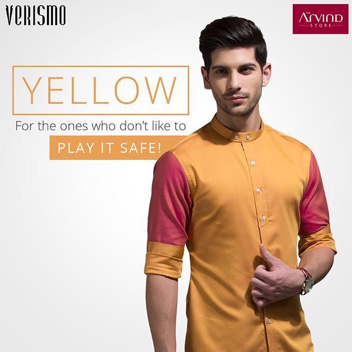 This summer step out of your comfort zone by wearing the colours of the sun. #UncoverChange #fashiongram #summer #shadesofsummer #yellow #dapper #mensstyle #mensfashion