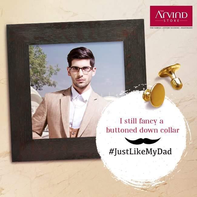Somewhere in our fashion ensemble, there is a feature that belongs to our dad.

Upload your dad’s style with a photo of you and him, followed by the hashtag #JustLikeMyDad

Note: Do follow and tag @thearvindstore in your entries. 
#contest #fashionformen #contestindia #contestalert #arvindstore #fathersday