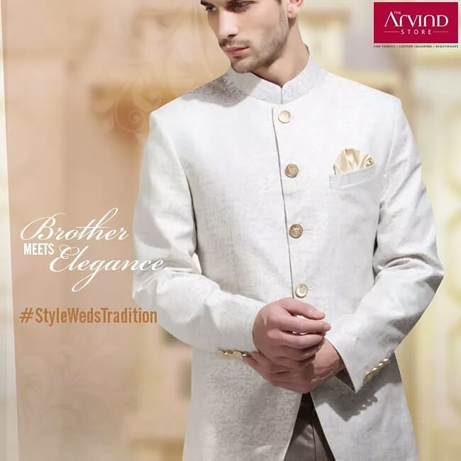 The brother is the go-to-guy at a wedding. He is hip, cool and connected with current trends. 
Yet, while adhering traditions, he needs to look the part.

#menswear #mensfashion #arvindstore #fashionformen #igers
