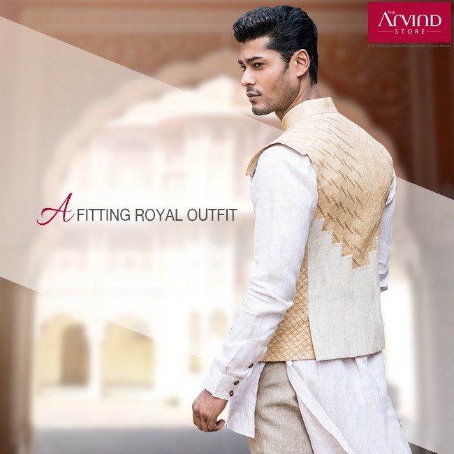 This royal traditional coat rightly symbolizes a blend of heritage and trend. Charm the crowd at any occasion with this regal attire.

#StyleWedsTradition #WeddingCollection #Arvindstore #Menswear #Mensfashion #Fashionformen