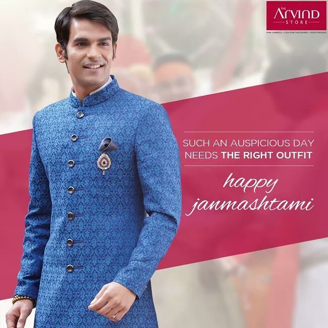 On such a special day, everything needs the right traditional touch, including your fashion. #HappyJanmashtami