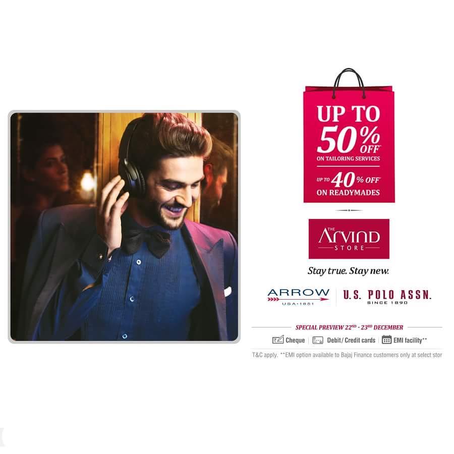 The Best Styles at an Amazing Price. The Arvind Store brings to you a discount of up to 50% on custom tailoring and up to 40% on readymade attires. 
So walk-in today! Catch an exclusive preview on 22nd & 23rd Dec.
Find the select outlets link in bio.

#EOSS #TheArvindStore #StayTrueStayNew #offer #FashionForMen #TimeToShop