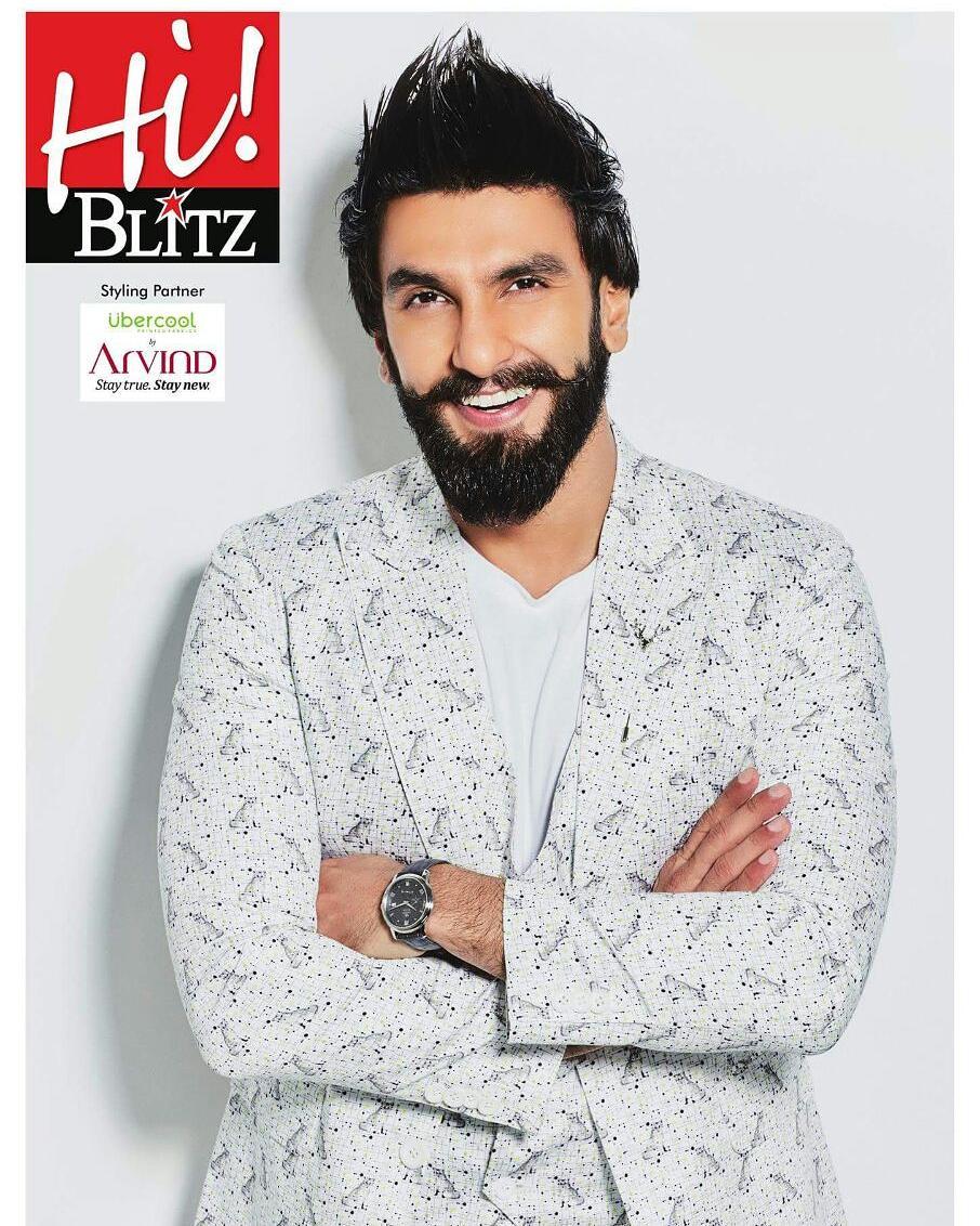 It is always a sight to watch Ranveer Singh in his usual, wacky self. Check him out dressed in the Uber Cool collection from the The Arvind Store on the cover of HiBlitz.

#StayTrueStayNew #UberCool
