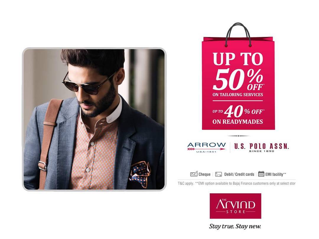 Here’s a sale to sweep you off your feet. Get up to 50% off on custom tailoring & 40% off on readymade attires. Don’t miss out!

#offer #EOSS #TheArivndStore #StayTrueStayNew #shopnow