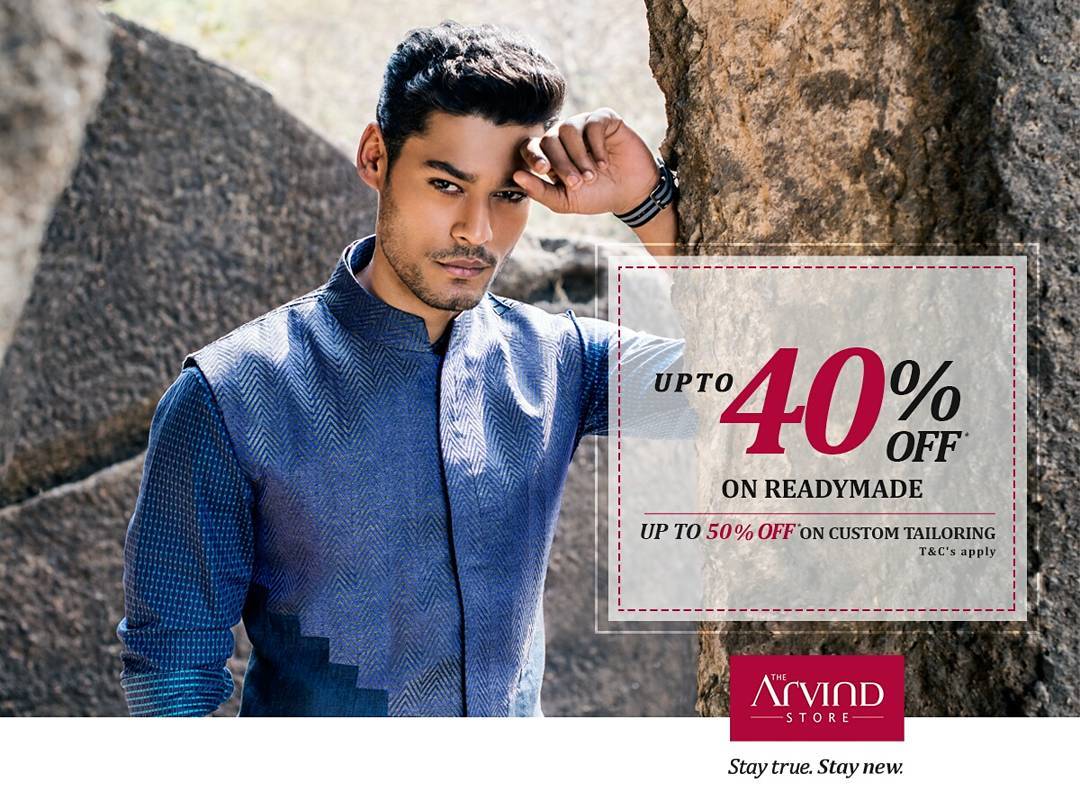 Stick to your resolutions with new styles, all on a discount you cannot resist.
For T&C's check bio.

#offer #weekoffer #TheArvindStore #StayTrueStayNew