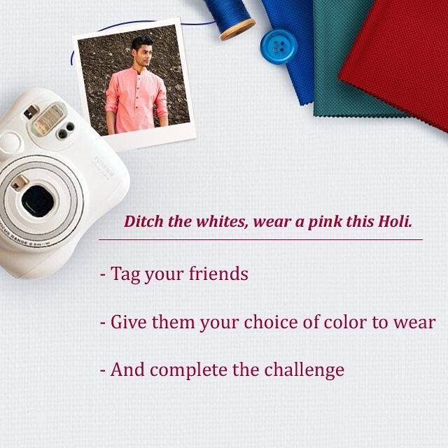 Challenge your friends to wear a color of your choice this #Holi and share a picture with us.
It’s that simple, what are you waiting for!

#holichallenge #holibythearvindstore #TheArivndStore #StayTrueStayNew #holi2017 #holi