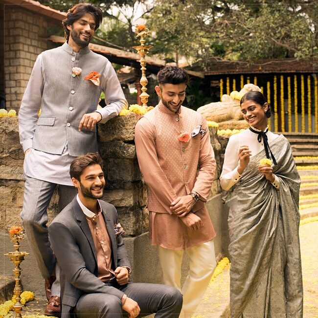 Pull out all stops for your wedding appearance. Don anything from an elegant kurta to a classy suit.

#StayTrueStayNew #TheArivndStore #shopformen #weddingsuits #weddingseason #kurta