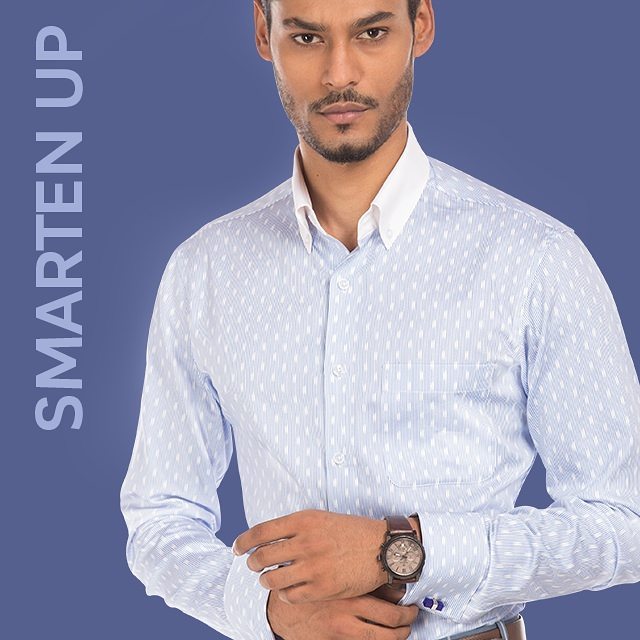 Immaculate and wrinkle free is how we describe this shirt from our #ReadyToStitch collection. Tell us where would you don it?