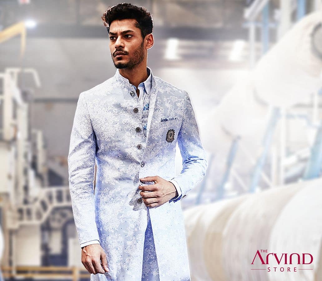 Your search for the perfect ceremonial wear ends here! Steal the spotlight by donning this lightweight Achkan. Visit the nearest store and pick your favourite outfits at upto 50% OFF.

#arvindstore #madeinarvind #menswear #ceremonialcollection #menscollection #style #style #stylestatement