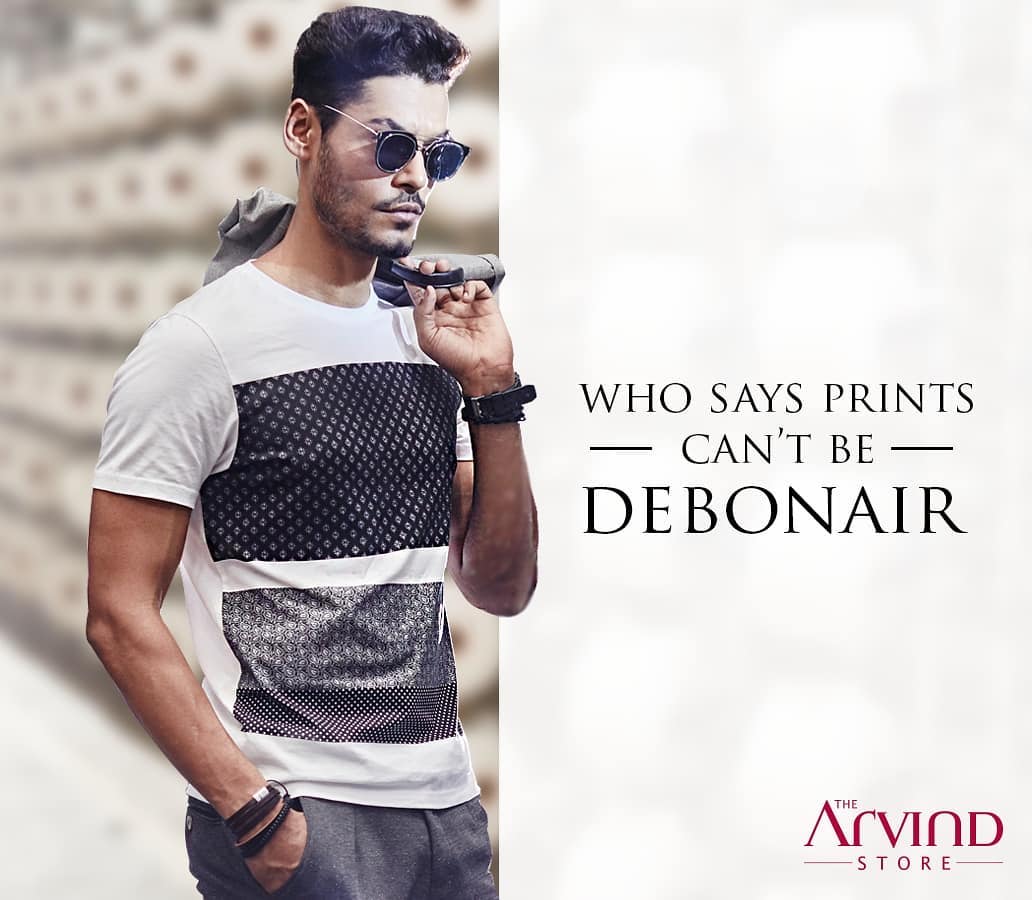 Presenting our latest printed t-shirts to get you through the rest of this month. Head over to our stores and pick your favourite attires at upto 50% OFF
T*C applied 
#arvind #arvindstores #menswear #mensfashion #menscollection #style #stylestatement