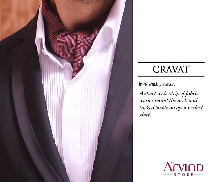Known as the ultimate accessory, Cravat can formalize any casual outfit or give a sophisticated edge to a suit. Opt for it if you’re after the modern gentleman look.

#mencollection #mens #mensfashion#style #stylestatement #look #instaman#thearvindstore #trendyclothes #trendy