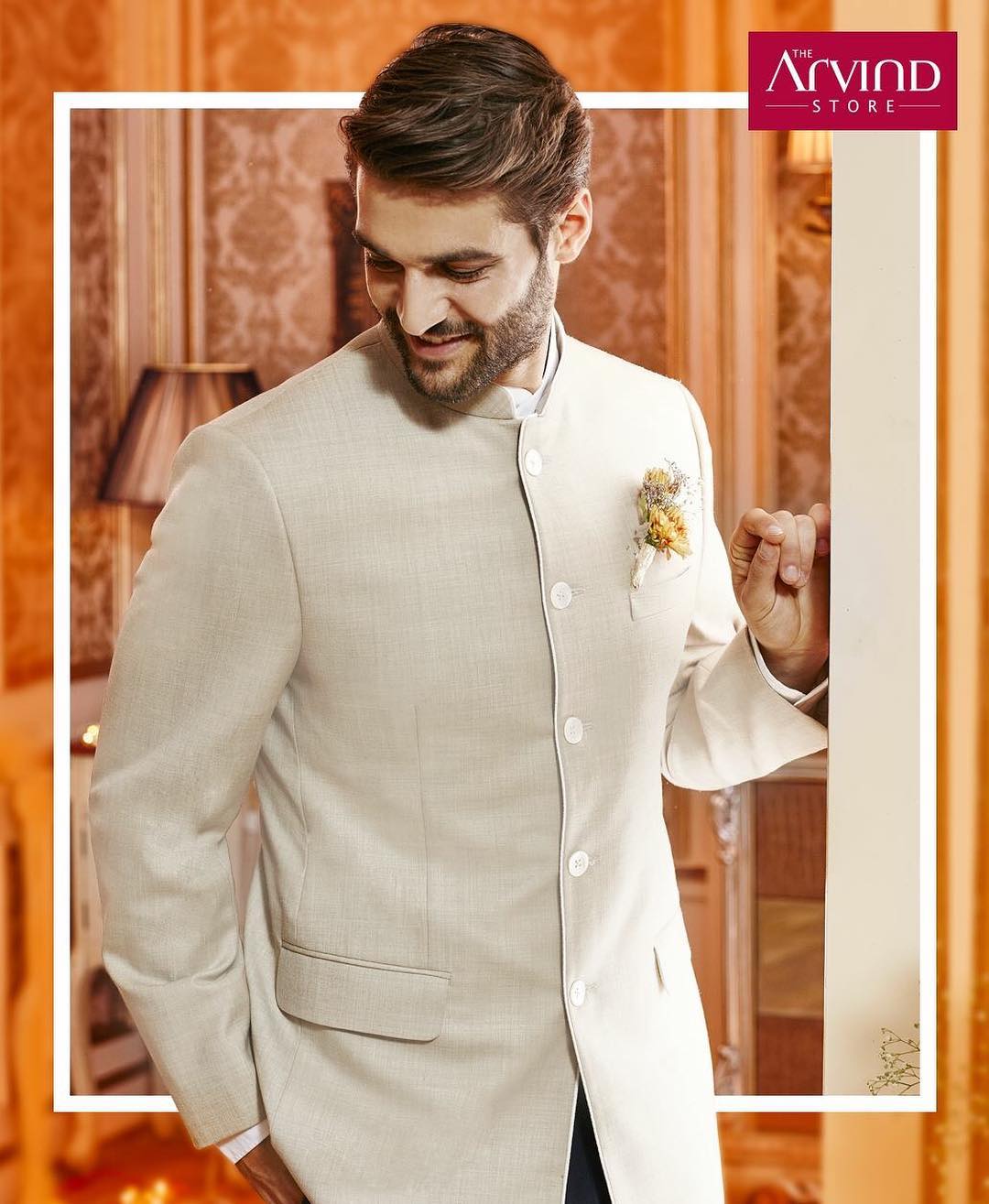 The traditional essence of this bandhgala makes it a winner for the wedding outfit! Come, get the look that helps you steal the show at the next wedding you attend. Book your appointment today - Link in Bio

#designerwear #menswear #celebrationwear #weddingwear #suits #royal #weddingsuits #bestdressed #menswear #handcrafted #accessories #style #mensfashion #menwithstyle
