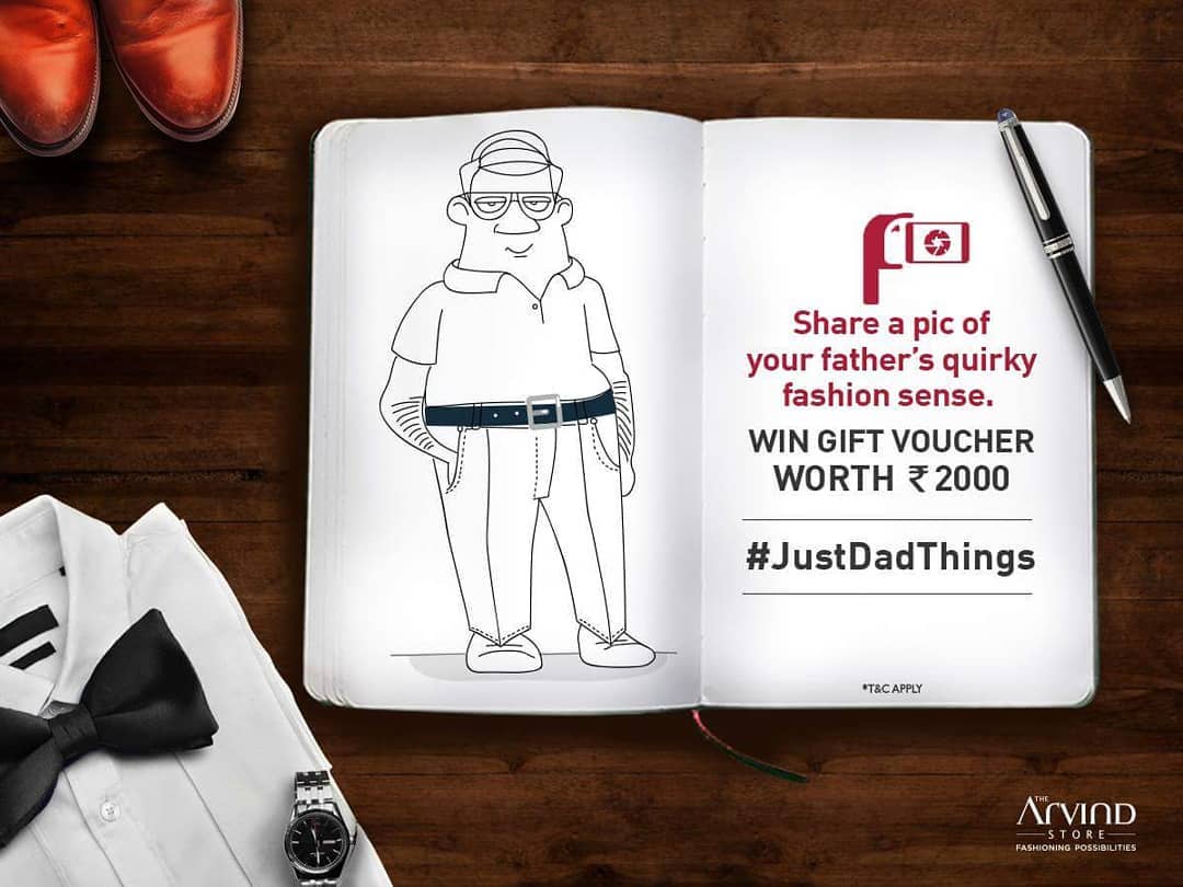 #ContestAlert
We all have one photo of our dad where he simply amazes everyone with his fashion choices! 
DM us a picture of your father’s unique fashion style using #JustDadThings. 
Lucky entries win gift vouchers! 
T&C apply: link in bio