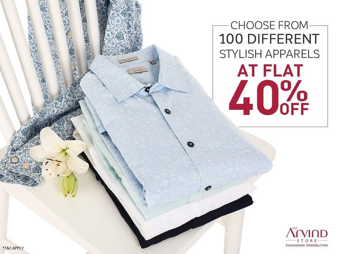 100 classy and sophisticated apparels await you at the Arvind Store. Shop during the Best of Season Sale and get 40% off these apparels and also on other readymade garments. 
Hurry! Valid on select stores: link in bio