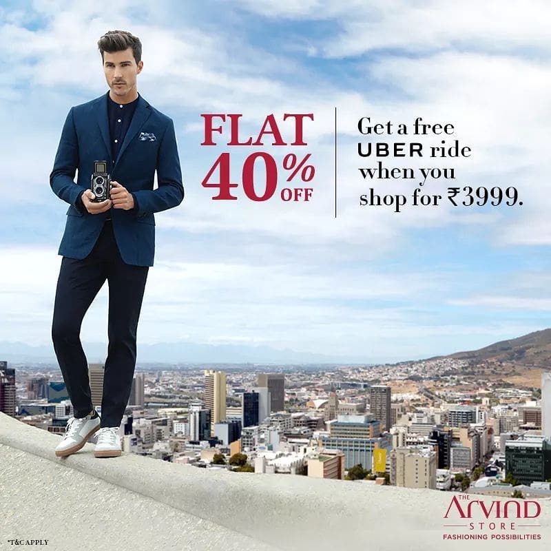 Shop in style, travel with comfort. Shop for ₹3999 at the Arvind Store and win a free Uber ride back home! Head to your nearest 
store now - : link in bio
T&C apply.
