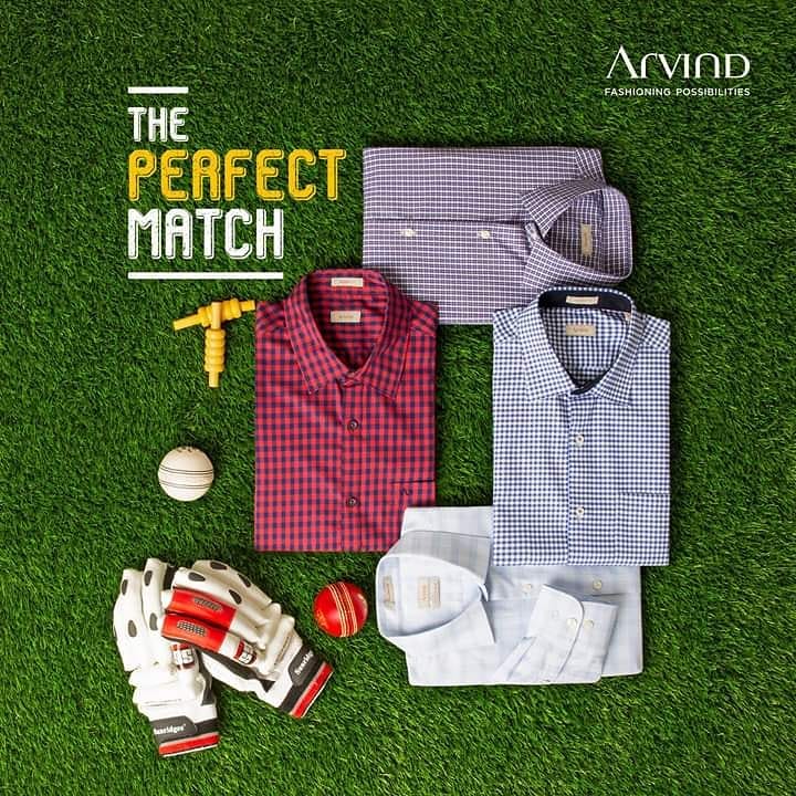 Gear up and cheer on for India’s first match at the #ICCWorldCup in the perfect attire only by Arvind. 
#ArvindFashioningPossibilities #Cricket #ReadyToWear #checkshirt #worldcup #INDvSA #BleedBlue #IndiavsSouthAfrica #SAvIND #TeamIndia
