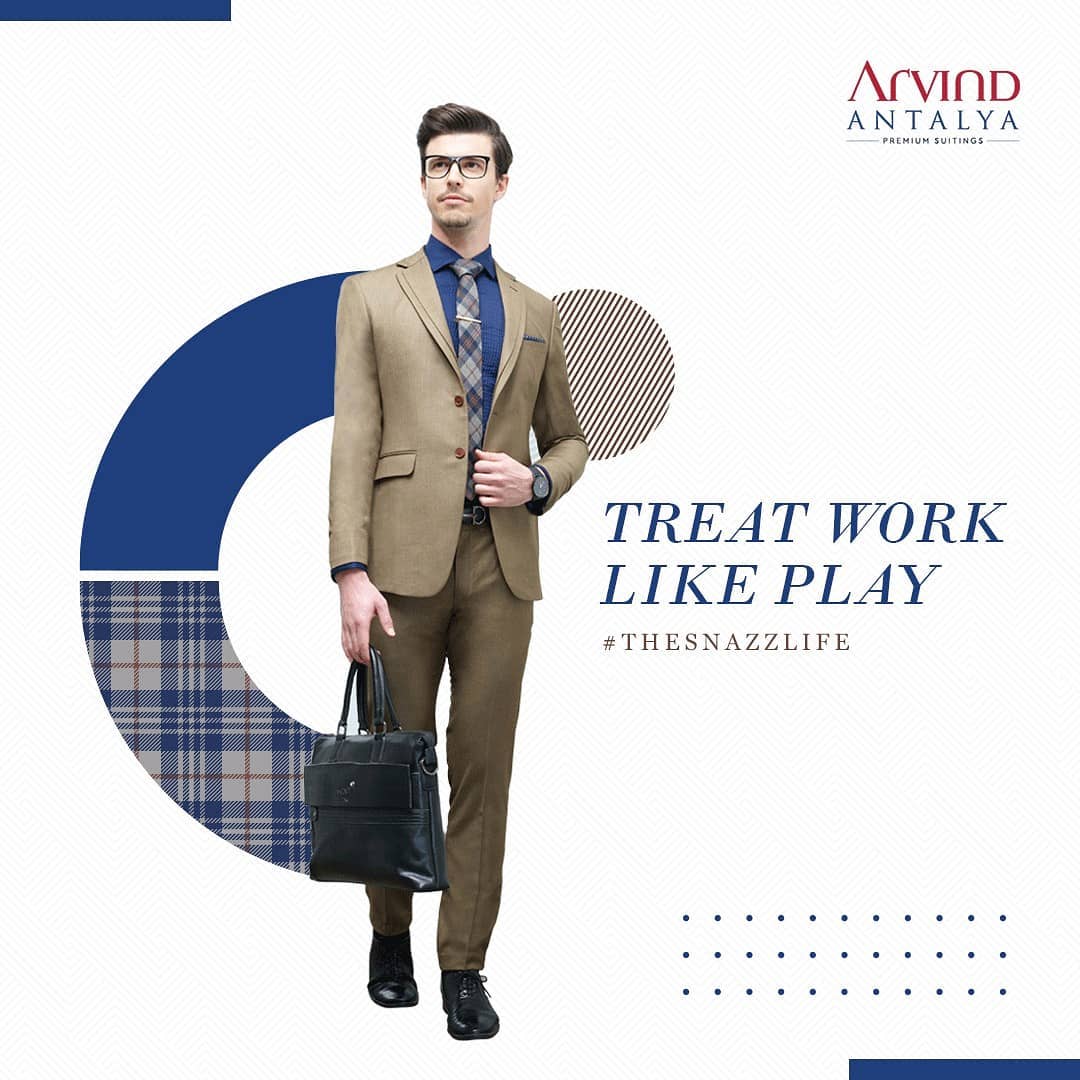 Don’t dress to impress, dress to express your dapper nature and live up #TheSnazzLife only in Arvind’s Antalya Range

#ArvindFashioningPossibilities #menswear #mensuits #menstyle #Antalya