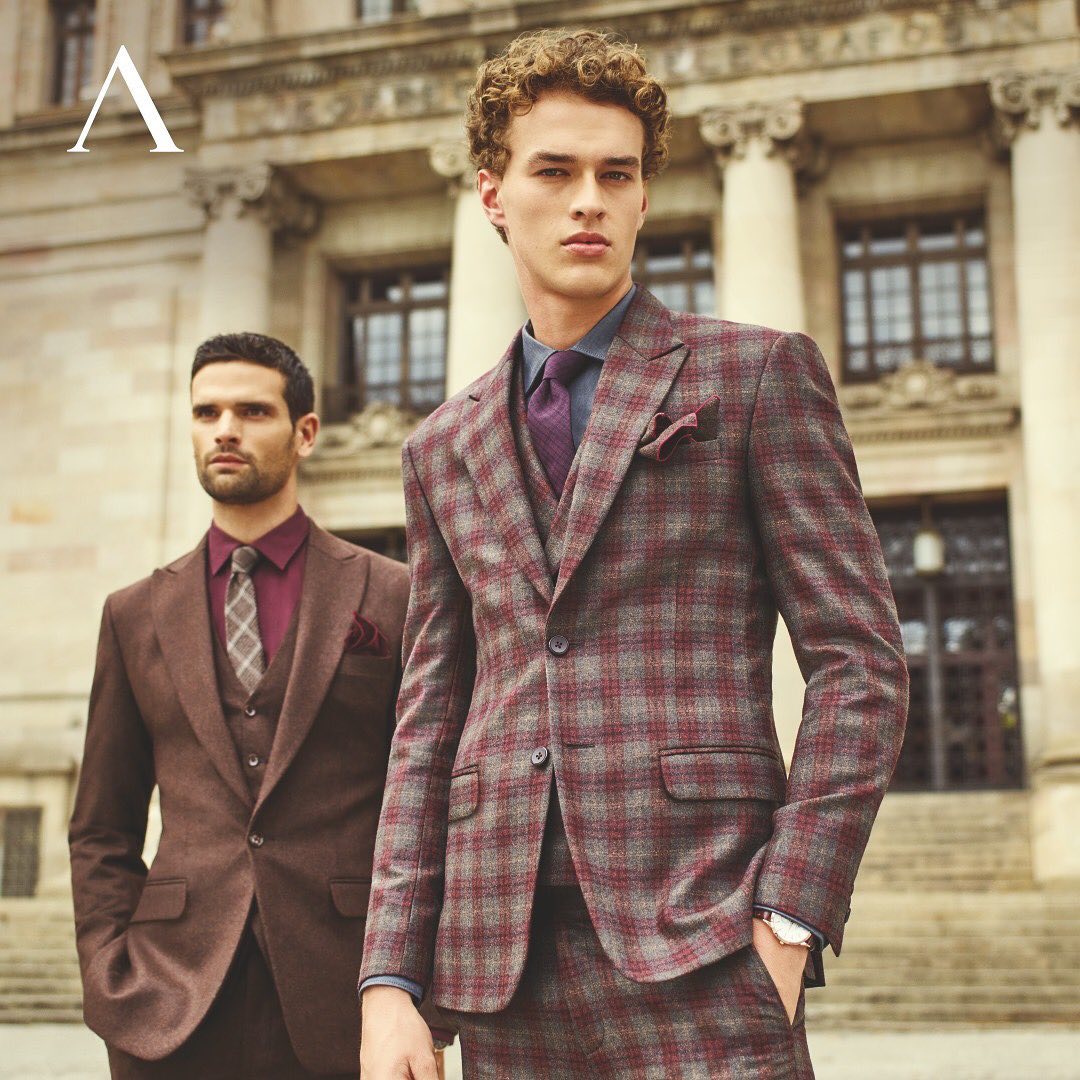 Equally at ease, holding sway at the boardroom, as if it is at a corporate brunch.

In Frame:
Right: The checkered, 3 piece, peaked lapel suit with shawl lapel waistcoat. 
Left: The 3 piece coffee suit with peaked lapel. .
.
#menstrend #flatlayoftheday #menswearclothing #guystyle #gentlemenfashion #premiumclothing #mensclothes #everydaymadewell #smartcasual #fashioninstagram #dressforsuccess #itsaboutdetail #whowhatwearing #bespoketailoring #readytowear #madeinarvind #thearvindstore #classicmenswear #mensfashion #malestyle #authentic #arvind #menswear #linen #suitings #suitingcollection #Italiancollection