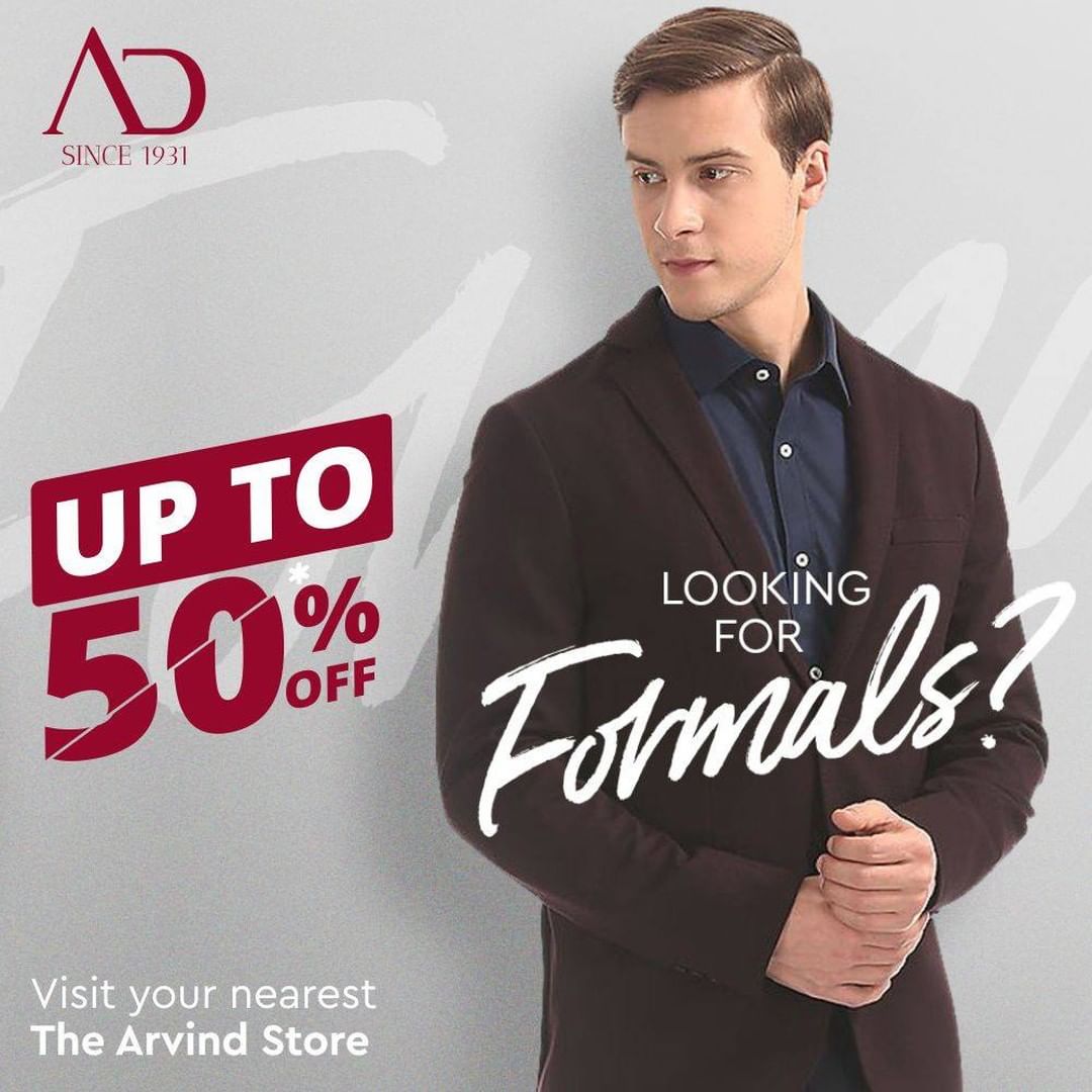 Are you looking for formals?
We have got the right ones at amazing discounts, just for you!
Visit your nearest The Arvind Store!
.
.
#menstrend #flatlayoftheday #menswearclothing #guystyle #gentlemenfashion #premiumclothing #mensclothes #everydaymadewell #smartcasual #fashioninstagram #dressforsuccess #itsaboutdetail #whowhatwearing #thearvindstore #classicmenswear #mensfashion #malestyle #authentic #arvind #menswear #EndOfSeasonSale #SaleOn #upto50percentoff #discounts #flashsale #dealon #saleanddiscounts #saleatarvind