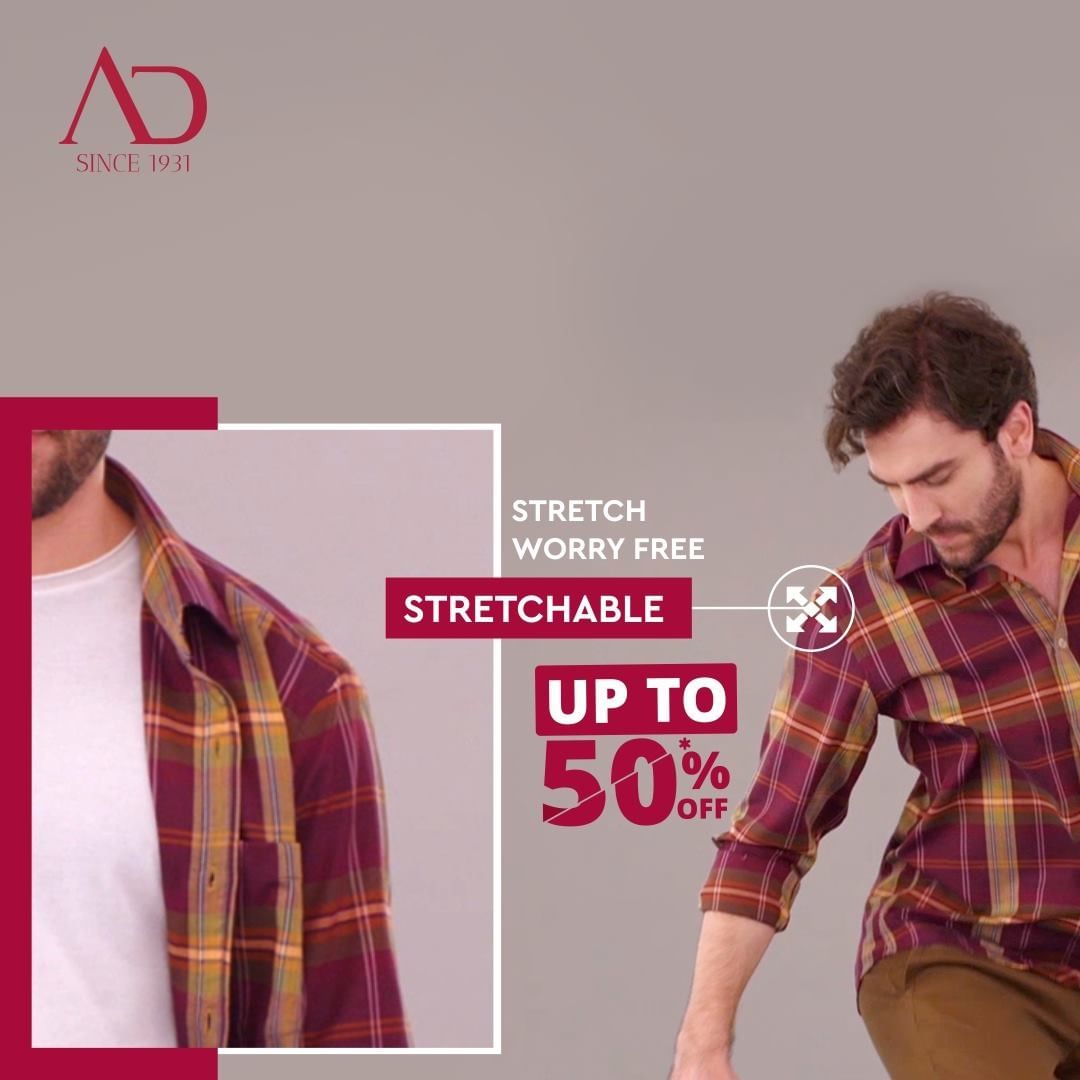 Jump, dance and move around with ease because at Arvind, we understand the freedom of stretching out without worrying. Clothing made with stretchable fabrics, now available at great discounts. 
Visit The Arvind Store and explore these offers!
.
.
#gentlemenfashion #premiumclothing #mensclothes #everydaymadewell #smartcasual #fashioninstagram #dressforsuccess #itsaboutdetail #whowhatwearing #thearvindstore #classicmenswear #mensfashion #malestyle #authentic #arvind #menswear #EndOfSeasonSale #SaleOn #upto50percentoff #discounts #flashsale #dealon #saleanddiscounts #saleatarvind