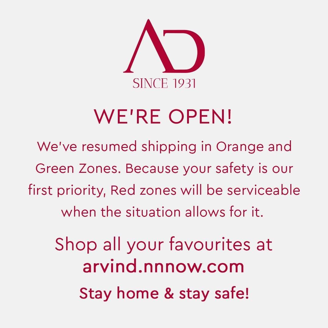 We are together in this #newnormal and are now fully operational in orange and green zones with prior precautionary and safety measures to ensure your safety. 
You can also shop online at arvind.nnnow.com.

Shop Easy and Stay Safe!
.
.
.
#ArvindMenswear #Arvind #TheArvindStore #smartcasual #fashioninstagram #dressforsuccess #itsaboutdetail #whowhatwearing #thearvindstore #classicmenswear #mensfashion #malestyle #selfisolation #lockdown2020 #positivevibes #positive #positivemindset #openforbusiness #nowopen