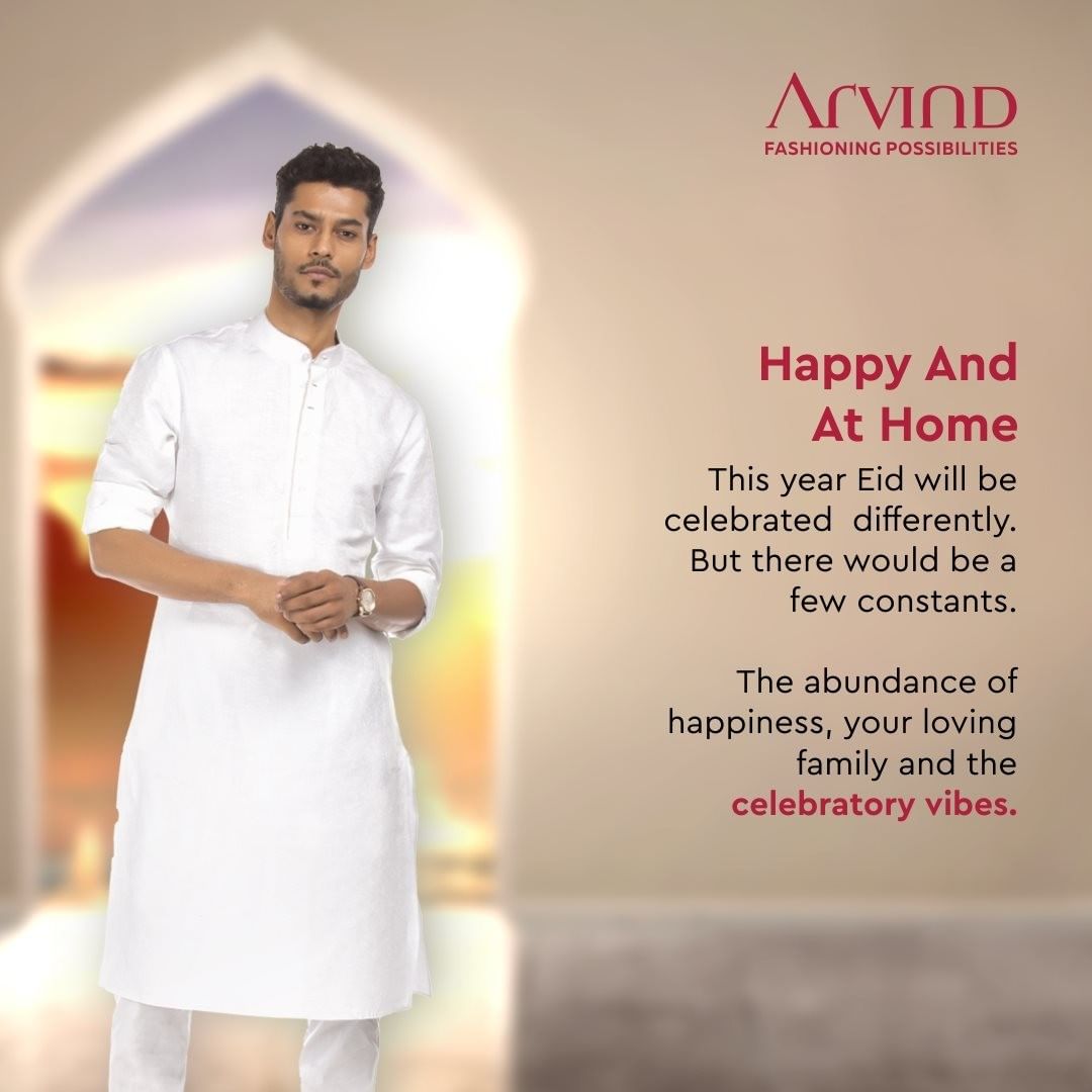 Feel happiness, comfort and love in your house. The celebratory vibes and your loving family will keep up the spirit of Eid this year. Awaiting for Eid with all the enthusiasm and joy!
.
.
#ArvindMenswear #Arvind #TheArvindStore #smartcasual #fashioninstagram #dressforsuccess #itsaboutdetail #whowhatwearing #thearvindstore #classicmenswear #mensfashion #malestyle #selfisolation #lockdown2020 #positivevibes #positive #positivemindset ##eidmubarak #eid2020 #ramadan #ramadan2020 #ramadanmubarak