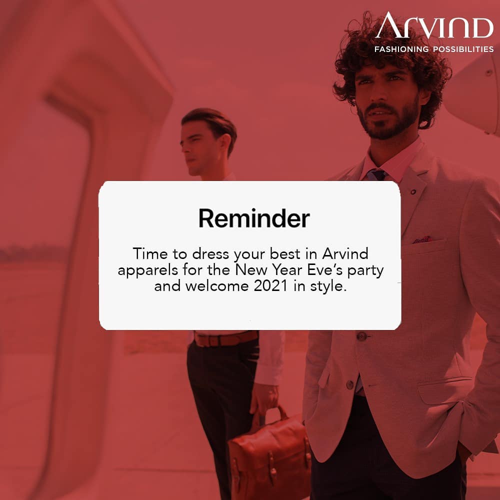 Arvind wishes everyone a very Happy New Year, dress your best no matter the occasion!
#HappyNewYear
