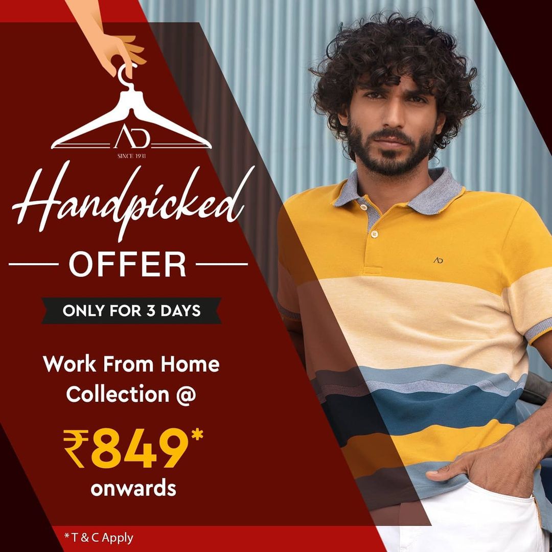 #OfferAlert 
Work From Home Collection starting at Rs. 849, from 14th - 16th May. 
Shop now on arvind.nnnow.com 

#Arvind #ADbyArvind #Menswear #WorkFromHome 
#Dapper #Fashion #Style #StyleUpNow 
#YayFriday #FashioningPossibilities