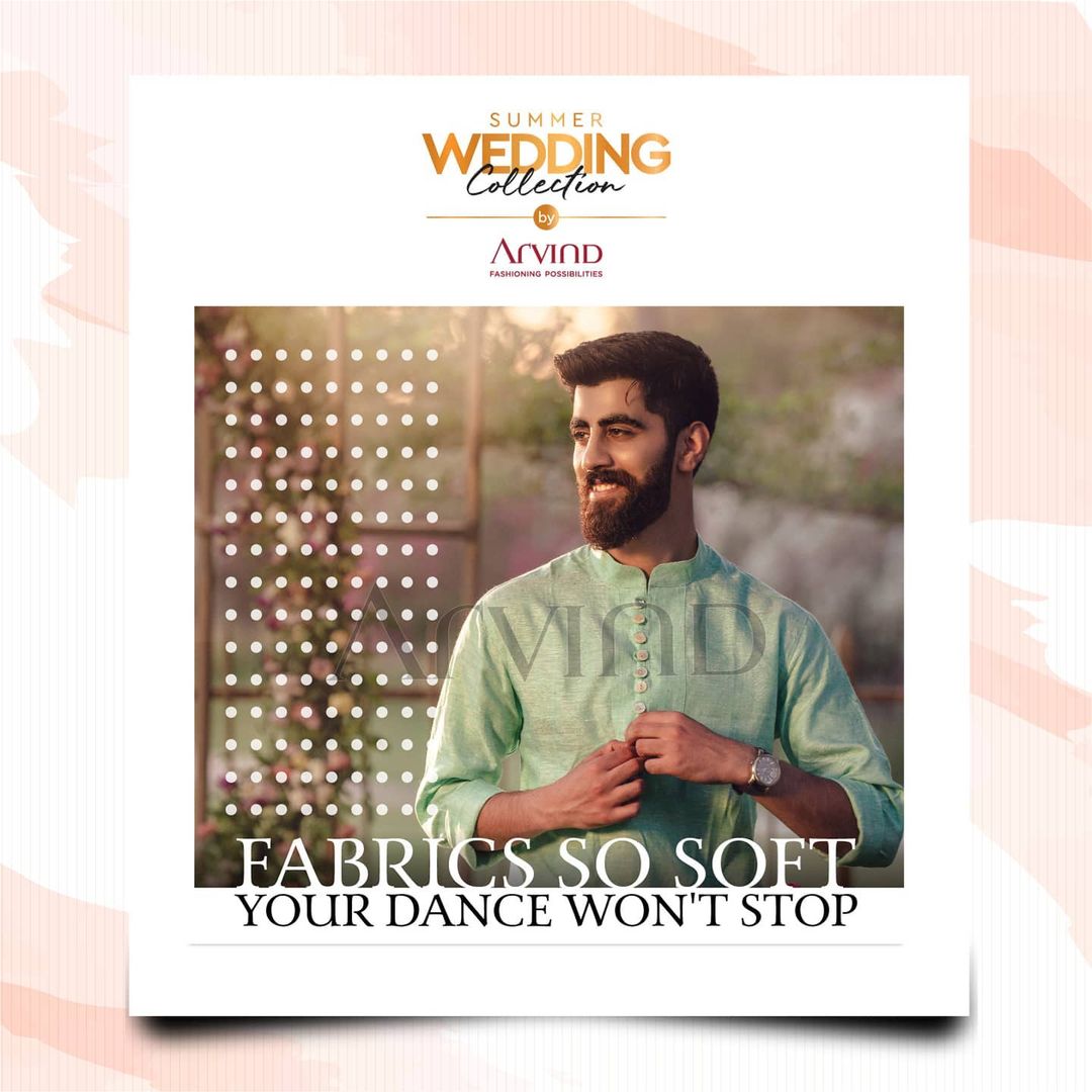 The Summer Wedding Collection with soft & stylish fabrics.
The dance floor is waiting for you.

Please take all the precautions.
Stay safe & celebrate.
 
#Arvind #Summer #WeddingCollection
#Fabrics #Fashion #Style
#StyleUpNow #Dapper #FashioningPossibilities