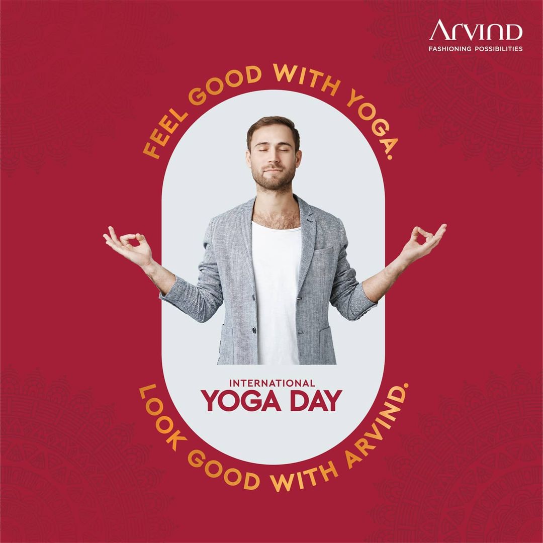 Happy International Day of Yoga.
Stay calm. Stay cool.

#Arvind #Menswear
#YogaDay2021
#InternationalYogaDay
#InternationalDayOfYoga
#Cool #Dapper #FashioningPossibilities