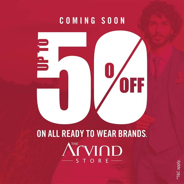 #OfferAlert #ComingSoon

Get ready to shop more at The Arvind Store.
We take all the safety precautions.

#Arvind #TheArvindStore #Sale #ReadyToWear #Menswear #StyleUpNow #StaySafe #StayClassy #Dapper
#FashioningPossibilities